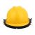 上柯 B2010-1 防飞溅面屏 打磨喷漆含安全帽 PVC面屏二合一 黄色