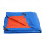 苏识 ST035 蓝桔160克加厚防雨布防水防晒遮阳棚布苫布盖布彩条布PE塑料篷布 8米*12米 蓝色/橘红色