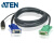 ATEN 宏正 2L-5202U 工业用1.8米USB接口切換器线缆 提供HDB及USB信号接口(电脑端) 三合一(鼠标/键盘/显 示)SPHD信号接口(KVM切換器端)