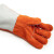 威仕盾 橙红色灰色手颈防火线电焊手套（35CM） L/XL  G-0328