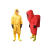 轻型防化服连体消防耐酸碱生化重型半全封闭一二级防核辐射防护服 轻型防化服（橘红色）