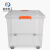 米奇特工 塑料收纳箱 纯色周转箱整理箱 超大号带轮120L：62*45.5*38.5cm（透明款）