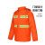 厚创 双层分体雨衣雨裤套装 加大加厚反光环卫路政执勤防汛雨衣可印字 橙色 L(170)