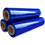 蓝色缠绕膜拉伸膜护栏防护物流打包膜彩色工业包装塑料薄膜自粘膜 蓝色100cm宽9斤280米4卷装