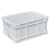 加厚白色周转箱长方形塑料箱工业仓库车间养鱼龟水产箱可带盖定制 白色不带盖PE料 F320箱350*260*120 白色