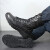 君洛克飞鱼8.3超轻作战靴男女夏季透气战术靴R21008高帮登山鞋靴 黑色 35
