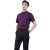 中神盾 D7509 男款短袖衬衫 竹纤维纯色商务工装职业方领衬衫 可定制 41码 深紫（1-9件）
