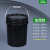 黑色塑料桶圆形密封pp小水桶大号避光诱蜂塑胶桶带盖5/10/20升25L 20L加厚 黑色