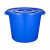 大号圆形垃圾桶户外环卫工业加厚垃圾桶商用食堂厨房专用垃圾桶 150升桶带盖蓝色