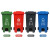 知旦 分类垃圾桶 蓝色120L可回收物脚踏款 塑料材质饭店室内垃圾处理垃圾车可定制 ZT142
