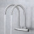 龙代（longdai） 厨房水龙头 不锈钢一进两出双管双头横装入墙单冷水龙头 P-DC011
