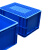 海斯迪克 EU周转箱塑料箱 汽配可堆式储物箱零件箱 蓝色无盖400*300*280