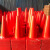 帝阔PVC路锥安全道路警示锥优质反光雪糕筒橡胶隔离锥桶塑料圆锥方锥 黑底70CM 1.6kg1.8kg 红色