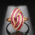 廷亮珠宝 1.02克拉红宝石戒指18K金镶嵌钻石 彩宝戒指 一物一证书 16号现货（免费改手寸）