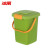 冰禹 BYrl-130 厨房手提垃圾桶带盖厨余垃圾 农村小区分类餐厨干湿分离桶 绿色8L储物桶