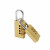 京度 小挂锁密码挂锁防盗挂锁背包锁柜门锁 黄铜锁 4轮密码（特大号）