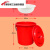 干湿过滤分离带滤网垃圾桶大号厨房厨余茶水茶叶沥水水桶篮桶 红色50K型+沥水篮
