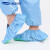 静电布鞋套防尘鞋套静电胶底防滑鞋套可反复清洗使用 蓝色 均码