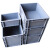 EU周转箱塑料长方形加厚灰色物流箱子胶箱过滤盒子储物筐大号胶框 400300120二代加厚灰色