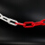 海斯迪克 路锥链条 警示塑料链条 雪糕筒连接件警戒隔离链条 (6mm红色-5米) HKA-58