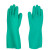 冰禹 BYrl-125 防水耐油丁腈手套 工业清洁防护洗碗橡胶手套 耐磨汽修劳保手套 绿色L码