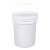 HKNA加厚级塑料桶大口水桶广口密封桶10/20/25L升千克kg 15L黑色带盖
