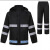 谐晟 加厚反光分体式雨衣套装 环卫交通执勤救援防雨防雪服 黑色套装 175