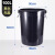 目可 塑料水桶商用酒店厨房工业大容量户外可用（100L加厚黑色无盖/1个）
