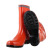 锐麻中筒雨鞋女款带反光条环卫靴清洁工中帮雨靴劳保防水鞋 橙色 40 