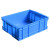 冰禹 BY-1189 蓝色加厚塑料周转箱 可带盖零件盒物流箱 600*480*360mm