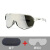 变色骑行眼镜100%户外防风沙紫外线山地公路自行车运动护目镜 透明框银片（两片装） 升级版