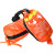 亚斯安救生绳包水上救援装备救生圈安全绳抛投可漂浮水面抛绳包袋 橙色绳包 12毫米21米