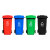 商用户外物业环卫挂车桶分类大容量垃圾桶240升加厚垃圾桶120L 240升脚踏特厚挂车款蓝色可回收