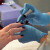 爱马斯（AMMEX）一次性麻面丁腈手套化学实验室耐磨耐油耐酸碱工业清洁家务丁腈手套 GWSG 合成防护型手套(100只/盒) L码