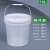 举焊加厚塑料桶带盖20L50公斤25KG升涂料桶油漆桶空桶密封水桶 透明 10L