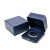 盒创意求婚盒盒高档盒盒森系对戒盒 深蓝色 手镯盒【网格纹】