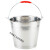 迈恻亦不锈钢水桶加厚商用大储水桶装水铁桶酒店餐厅手提式多用提桶 特厚30CM-10L（带盖）