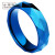 古瑞轩个性单身钨金男士多面菱形戒指 hiphop潮男钨钢食指指环简约霸气 蓝色美号06号(内直径16.5mm