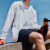 斯凯奇（Skechers）男装2024夏季新款户外跑步运动梭织外套时尚连帽夹克皮肤衣男 P224M032-0019 XL /180/96A