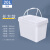 水杉20L白色GD长方形塑料桶SS包装塑料方桶化工色浆桶酒精消毒水分装桶20kg