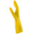 赫思迪格 加厚乳胶手套 清洁洗碗手套 橡胶手套 黄色 M码 G-108