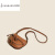 袋鼠（KANGAROO）品牌包包女斜挎包季新款高级感包包质感蝴蝶结马鞍包时尚单肩 棕色（23CM） Brown