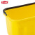 安赛瑞 塑料水桶 方形手提桶 9.5L 物业清洁桶 黄色 5264特耐适Trus企业可定制 710062