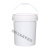 定制加厚带盖塑料桶带盖密封桶白桶涂料桶油漆桶1L-20L升KG公议价 16L白色加厚带盖有提手