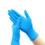 登升 一次性丁腈手套 防油污防刺穿手套 加厚型 9寸 1000只装（1箱） 海洋蓝 L码