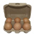 稳斯坦 W7680 (50个)纸浆蛋托 环保降解鸡蛋包装盒防震防摔蛋托 黄纸浆6枚装