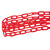 纳仕徳 LW0106 酒店隔离警示防护塑料链条路锥链条路障锥雪糕筒链接安全链条6mm警示链 红色链条（10米）