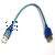 定制高速2.0USB延长线 公对母数据线A/F 连接线 双屏蔽双磁环铜10米 浅蓝色 0.3米 无环 3M