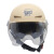 新国标3C认证夏季电动车安全头盔男女电瓶摩托车半盔双镜款可调节 亚米黄 均码