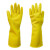 聚远 JUYUAN 乳胶手套 酸碱手套 防水手套 劳保手套 黄色  10双起售